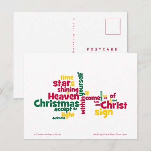 ACIM Kerstster Feestdagenkaart (Voorkant / Achterkant)