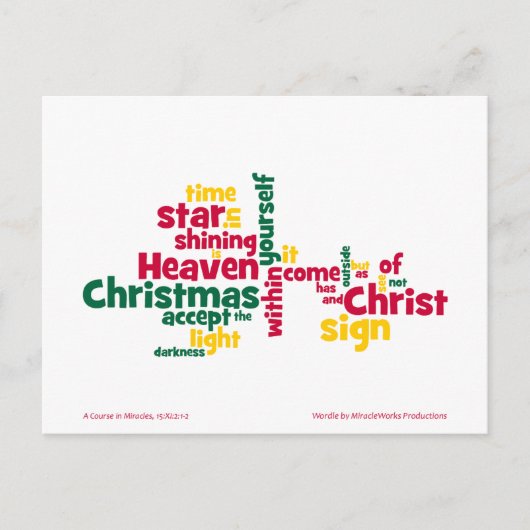 ACIM Kerstster Feestdagenkaart (Voorkant)