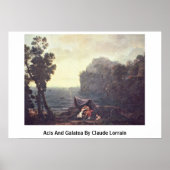 Acis en Galatea van Claude Lorrain Poster (Voorkant)