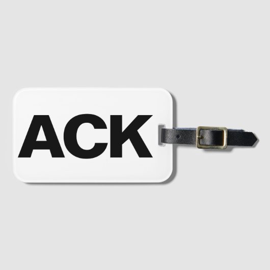 ACK BAGAGETAG BAGAGELABEL (Voorkant (horizontaal))