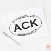 ACK - Nantucket Island, Massachusetts Ovale Sticker (Envelop)
