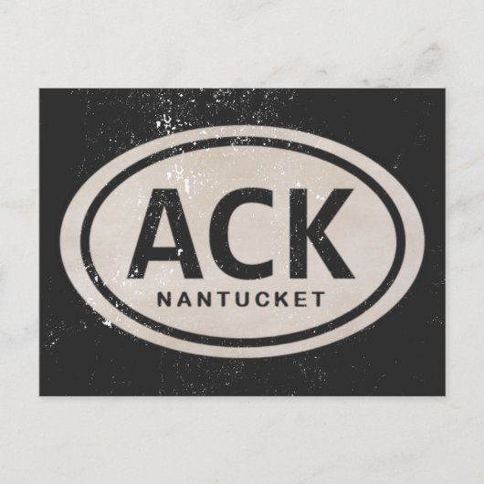  ACK Nantucket MA Beach Label Briefkaart (Voorkant)