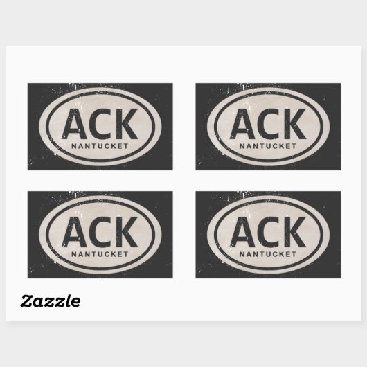  ACK Nantucket MA Beach Label Stickers (Vel)