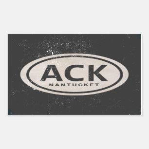 ACK Nantucket MA Beach Label Stickers