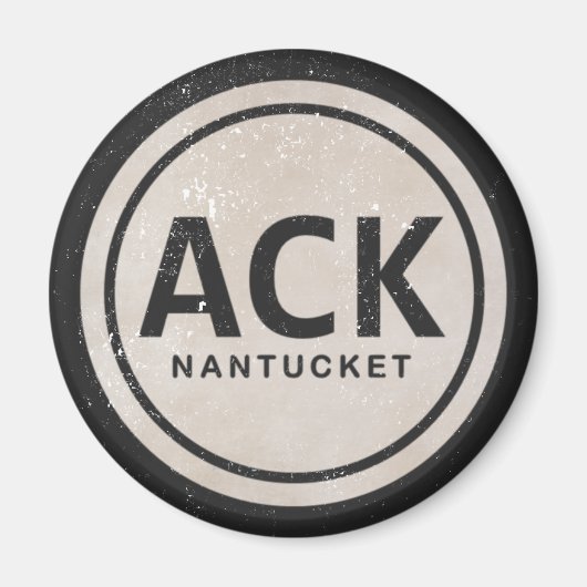  ACK Nantucket MA Massachusetts Beach Label Magneet (Voorkant)