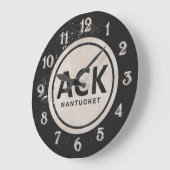 ACK Nantucket Massachusetts Beach Label Grote Klok (Hoek)