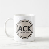  ACK Nantucket Massachusetts MA Beach Label Koffiemok (Links)