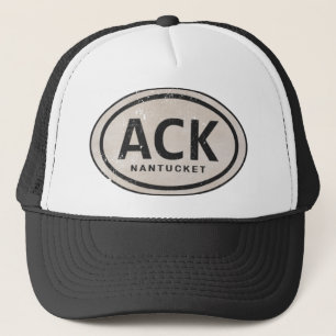 ACK Nantucket Massachusetts MA Beach Label Trucker Pet
