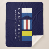 ACK Nantucket Nautical Sherpa Blanket Sherpa Deken (Voorkant)