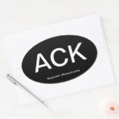 ACK Nantucket Ovale Bumpersticker Sticker (Envelop)