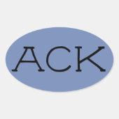"ACK" Nantucket Sticker (Voorkant)