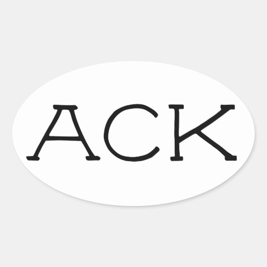 "ACK" Nantucket Sticker 2 (Voorkant)