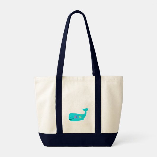 ACK Whale Canvas tas (Achterkant)