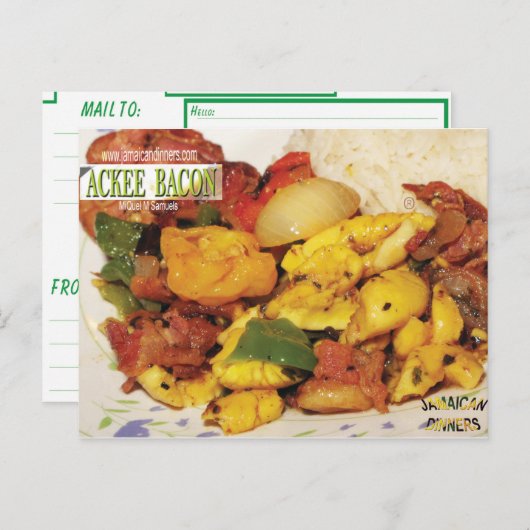 Ackee Bacon Briefkaart (Voorkant / Achterkant)