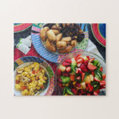 Ackee, Dumplins, Plantains en Fruit Jamaica Legpuzzel (Horizontaal)