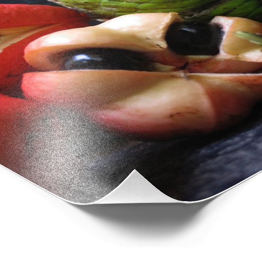 Ackee en bladvruchten foto afdruk (Hoek)