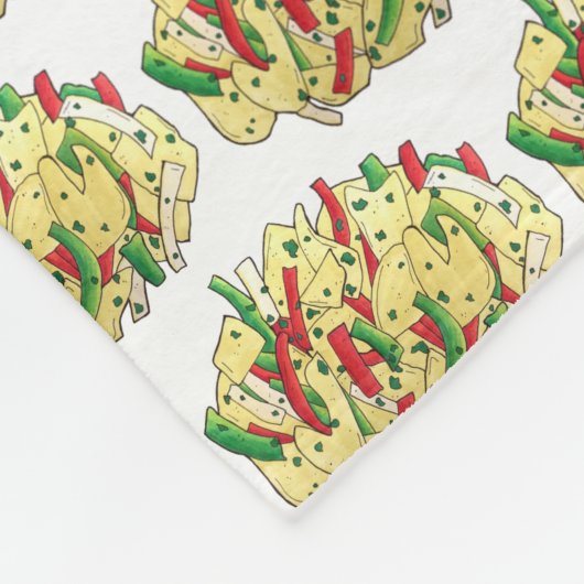 Ackee en Saltfish Kabeljauw Jamaican Caribbean Foo Fleece Deken (Hoek)