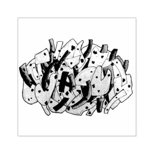 Ackee en Saltfish Kabeljauw Jamaican Caribbean Foo Rubberstempel