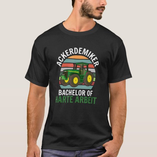Ackerdemische Master Bachelor of Hard Work Biofarm T-shirt (Voorkant)