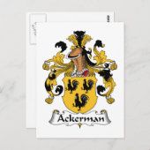 Ackerman Family Crest Briefkaart (Voorkant / Achterkant)