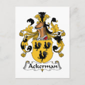 Ackerman Family Crest Briefkaart (Voorkant)