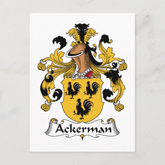 Ackerman Family Crest Briefkaart (Voorkant)