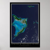 Acklins en gekweekte eilandbahama's van de ruimtek poster (Voorkant)