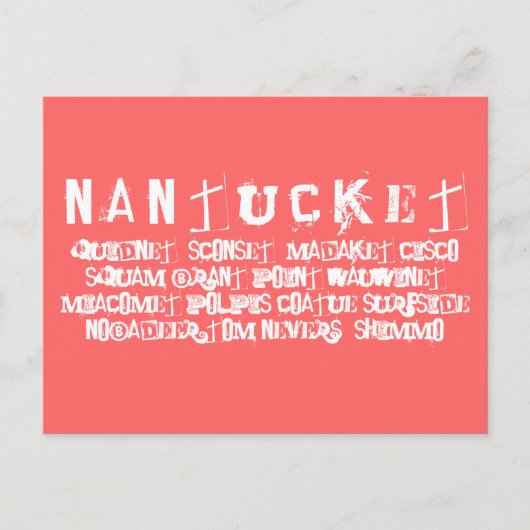 ACKnoKnowledge Nantucket Places Briefkaart (Voorkant)