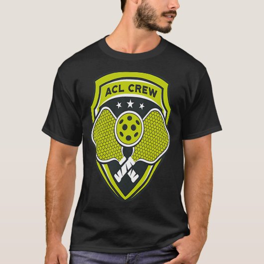 Acl Crew Pickleball Club Injury Badge voor gewonde T-shirt (Voorkant)