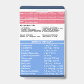 ACLS-algoritme door Nurse Cheats® Badge (Achterkant)