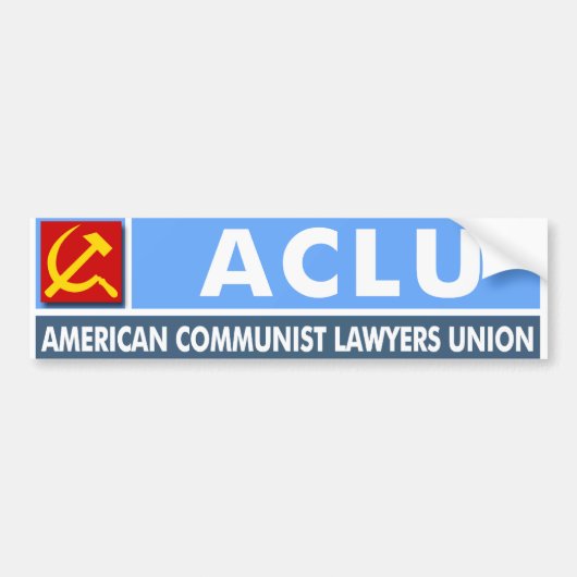 ACLU: American Communist Lawyers Union Bumpersticker (Voorkant)