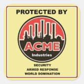 Acme Industries Security Sticker (Voorkant)