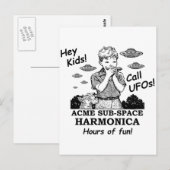 Acme Sub-Space Harmonica (roept UFO's) Briefkaart (Voorkant / Achterkant)