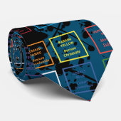 ACMT gifpalet Stropdas blauw (Opgerold)