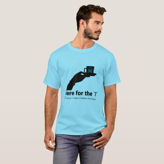 ACMT Hier voor de T Black Design T-shirt (Voorkant volledig)