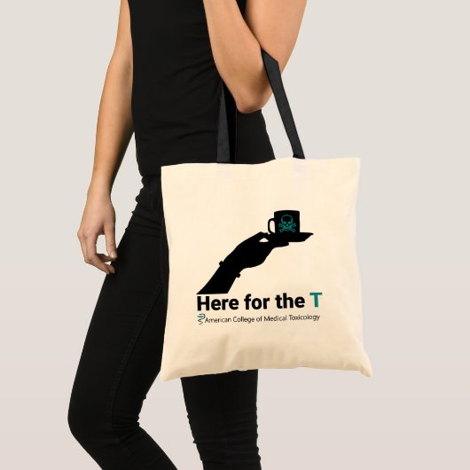 ACMT - Hier voor de T Black Design Tote Bag (Voorkant (product))
