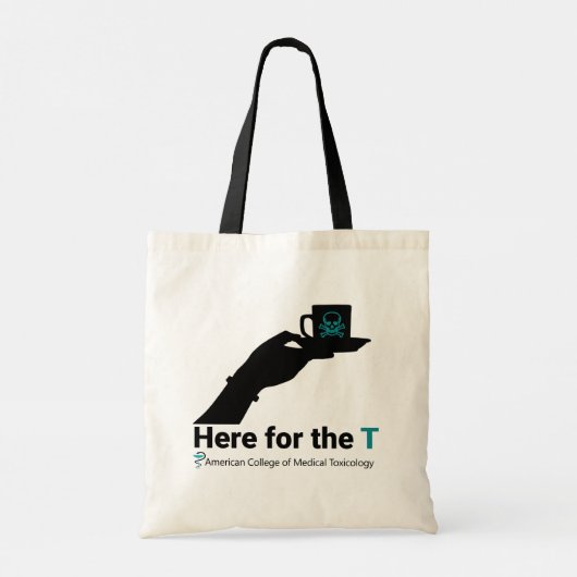 ACMT - Hier voor de T Black Design Tote Bag (Achterkant)