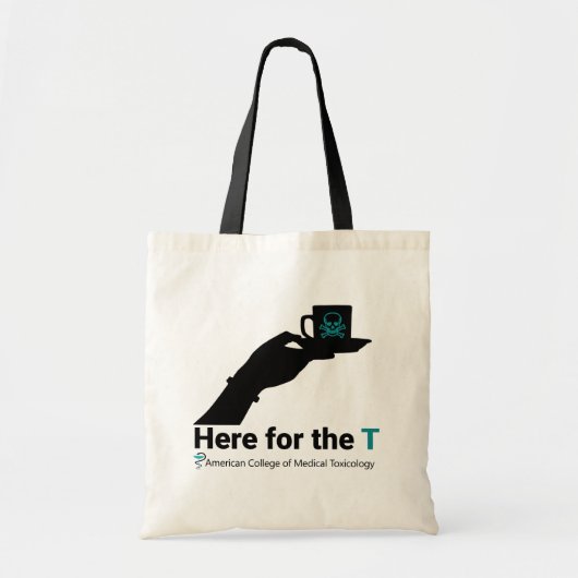 ACMT - Hier voor de T Black Design Tote Bag (Voorkant)