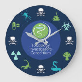 ACMT/ToxIC Tox-klok - Donkerblauw ontwerp 1 Grote Klok (Voorkant)
