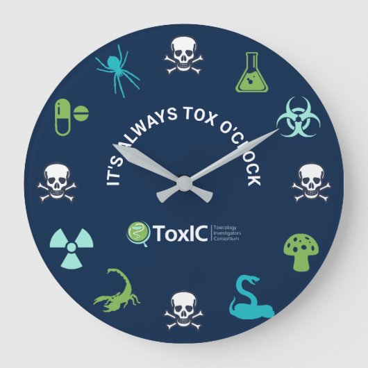 ACMT/ToxIC Tox-klok - Donkerblauw ontwerp 2 Grote Klok (Voorkant)
