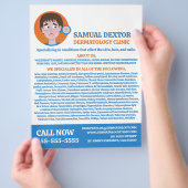 Acne Design, Dermatologist, Dermatology Clinic Flyer (Hand)