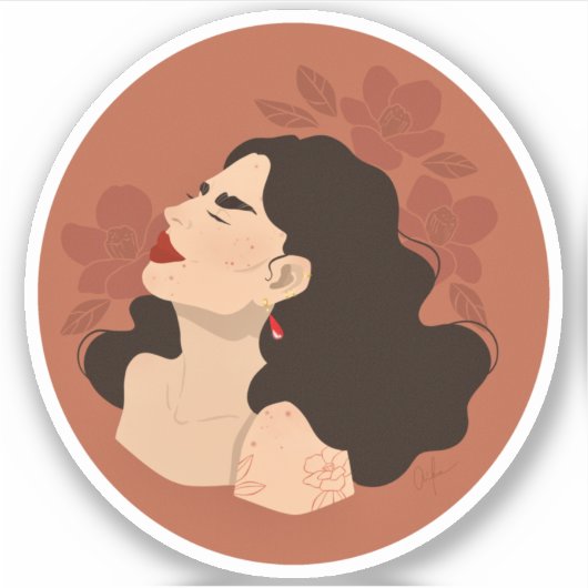 Acne positieve schoonheid sticker (Voorkant)