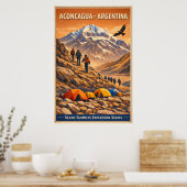 Aconcagua Argentina - Vintage Travel  Poster (Keuken)