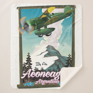 Aconcagua Argentinië reisposter Sherpa Deken