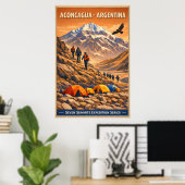 Aconcagua Argentinië - Reisverhalen  Poster (Thuiskantoor)