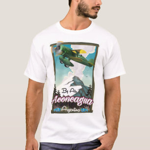 Aconcagua -Argentinië vintage vluchtposterprint. T-shirt