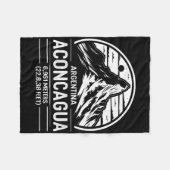 Aconcagua Mountain Argentina Climber Mountaineerin Fleece Deken (Voorkant (Horizontaal))