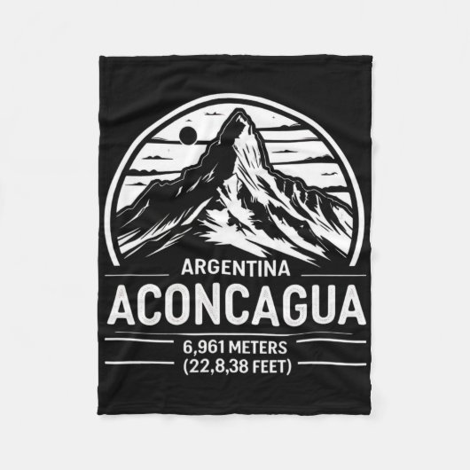 Aconcagua Mountain Argentina Climber Mountaineerin Fleece Deken (Voorkant)