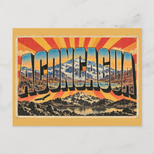 Aconcagua provinciaal park Mendoza Andes Piek Kuns Briefkaart