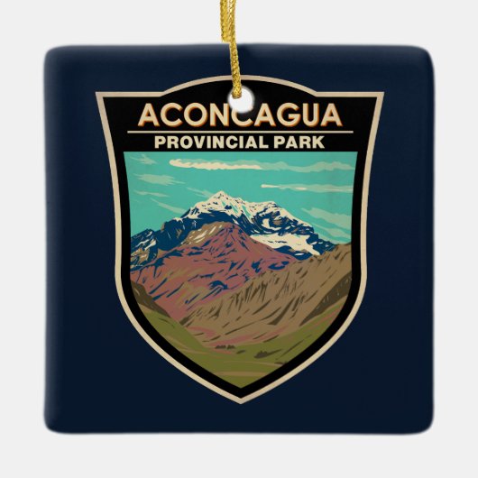 Aconcagua Provincial Park Argentinië Reizen  Keramisch Ornament (Voorkant)